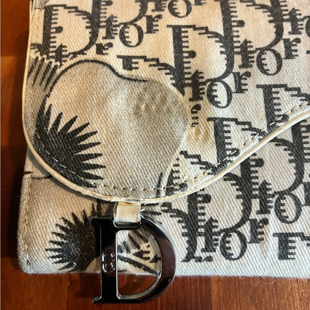 Authentic Christian Dior Galliano Diorissimo Saddle Long Wallet Girly Collection